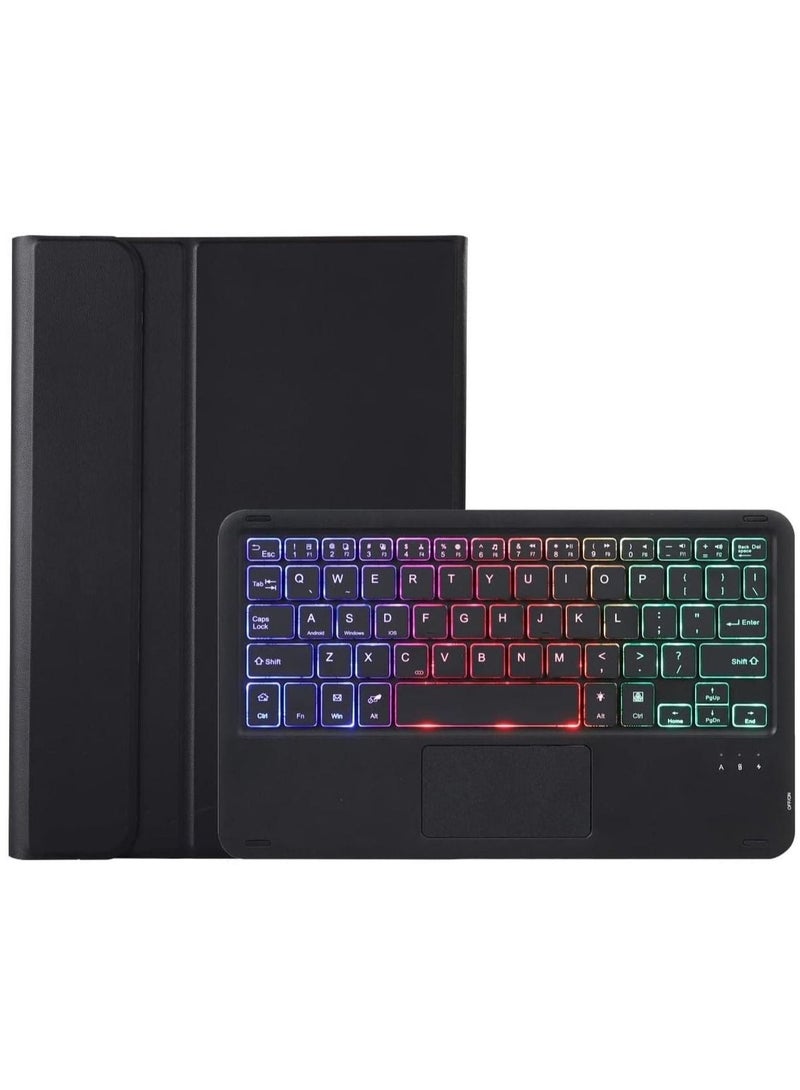 حافظة لوحة مفاتيح تعمل باللمس متوافقة مع Huawei Matepad 11.5 بوصة / Air 11.5 بوصة 2023 / Matepad 11.5S 2024، غطاء لوحة مفاتيح لاسلكية قابلة للإزالة بإضاءة خلفية ملونة - Image 2